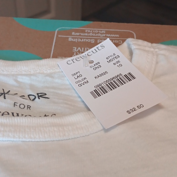 J Crew Womens Junior Size 10 Good Vibes Only Graphic T NWT - Picture 3 of 5